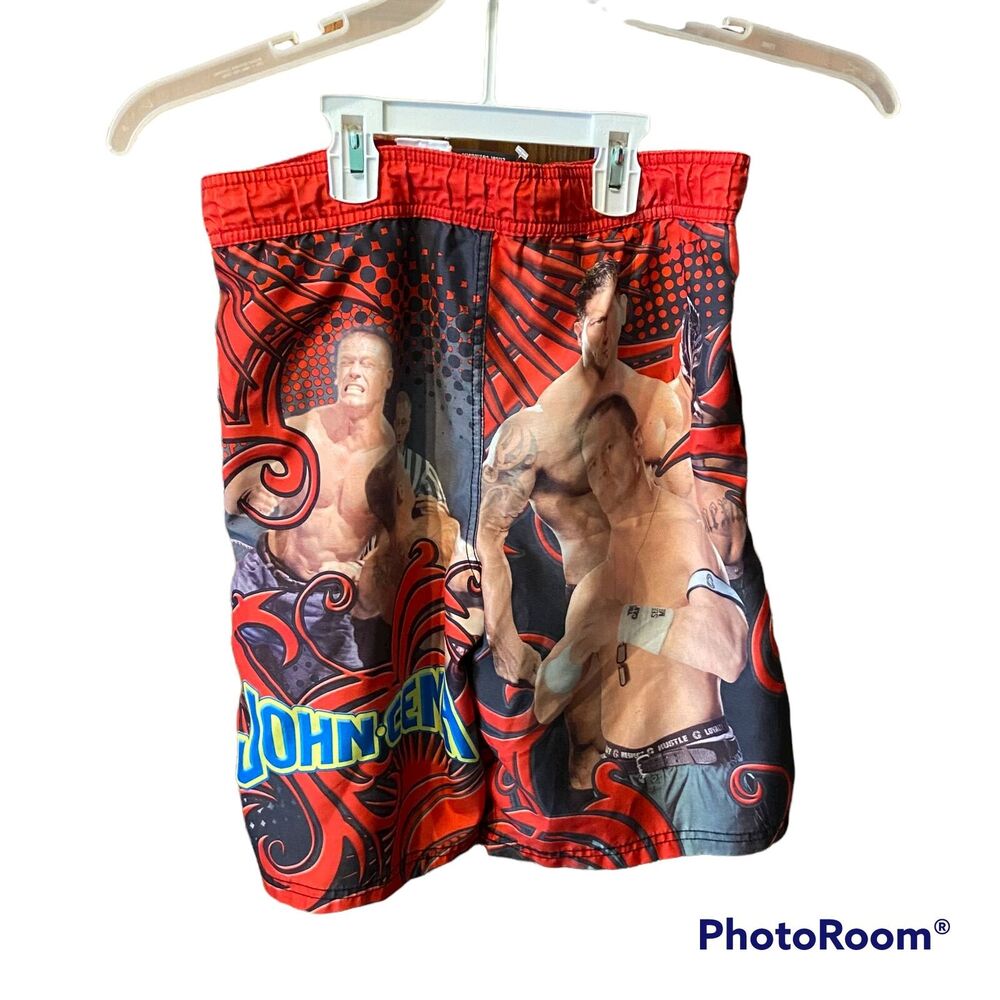 WWE Wrestlers Swim Trunks Boys L (10-12) Novelty Vacation Beach Pool Cruise